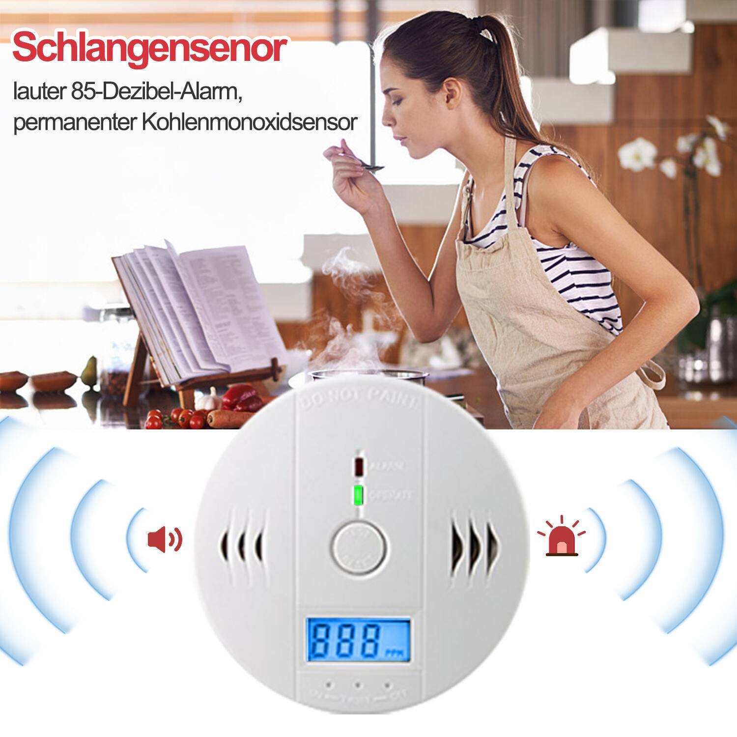 CO Kohlenmonoxid 1x installation Kohlenmonoxid Kohlenmonoxidmelder