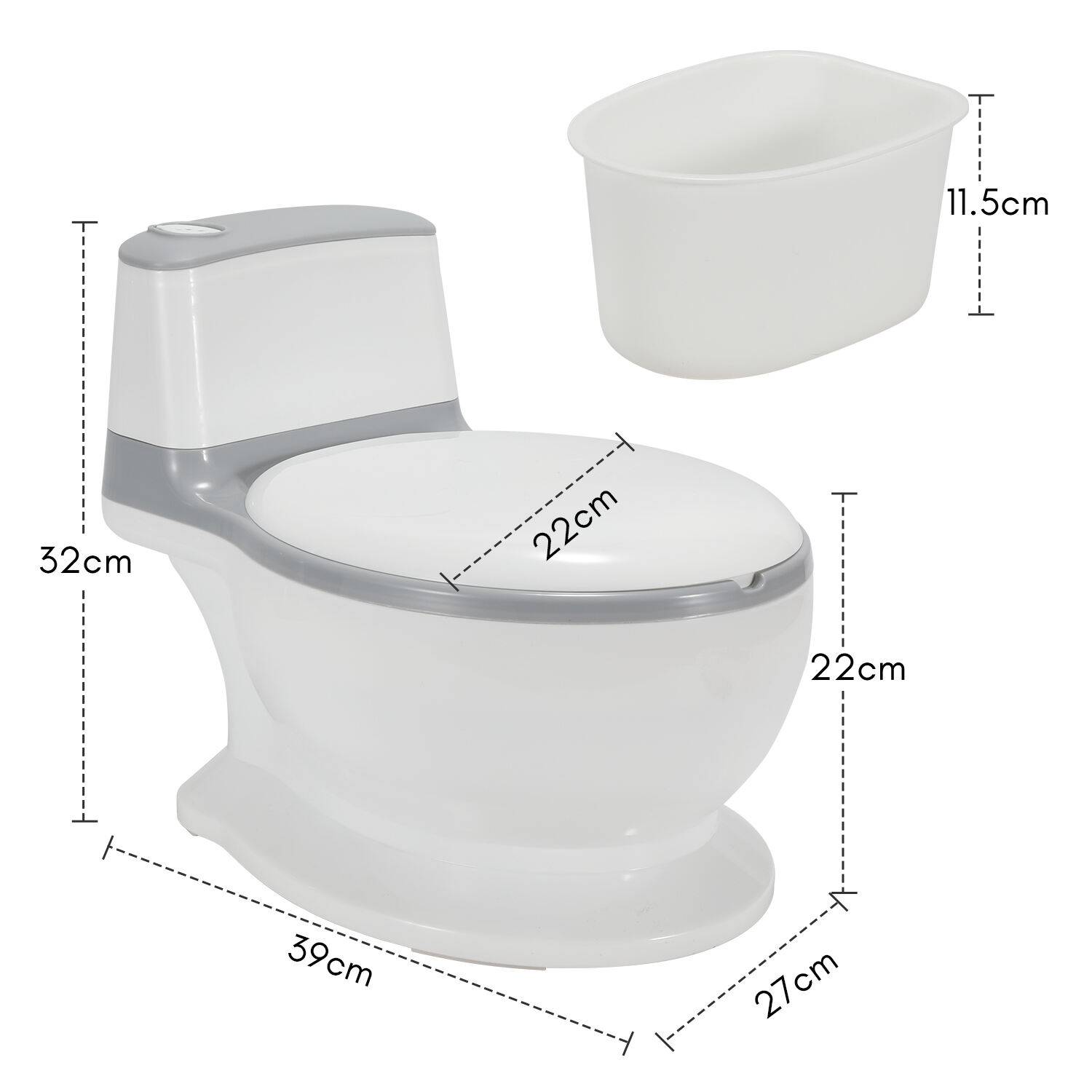 Kinder Töpfchen Kindertoilette für Babys und Kleinkinder Toilettentrainer Kinder Toiletten Babytopf Kinderfreundliches Design mit Anti-Rutsch-Funkti
