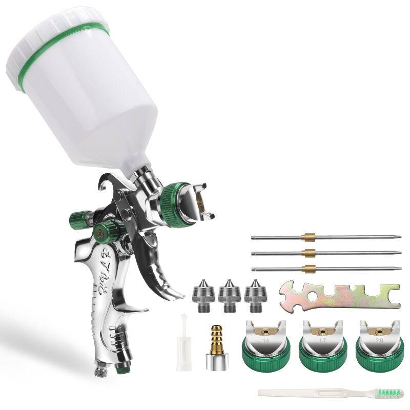 HVLP Lackierpistole auf autos, schiffe und möbel Profi Spritzpistole 3 Düsen(1.4/1,7/2.0mm) 3 Stück