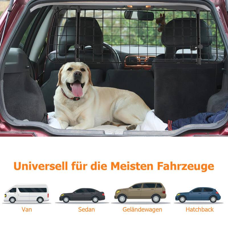 hundegitter auto Hundeschutzgitter Mit kleinen tieren funktioniert verstellbar von 90-145 cm schwarz