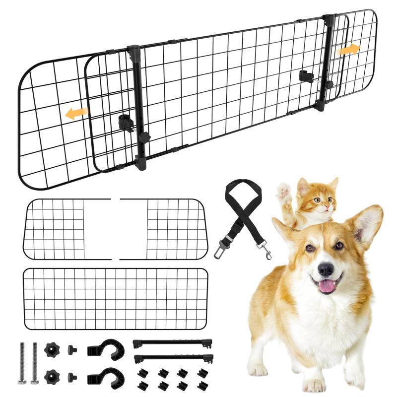 hundegitter auto verstellbar von 90-145 cm verstellbare Breite Trenngitter Universal