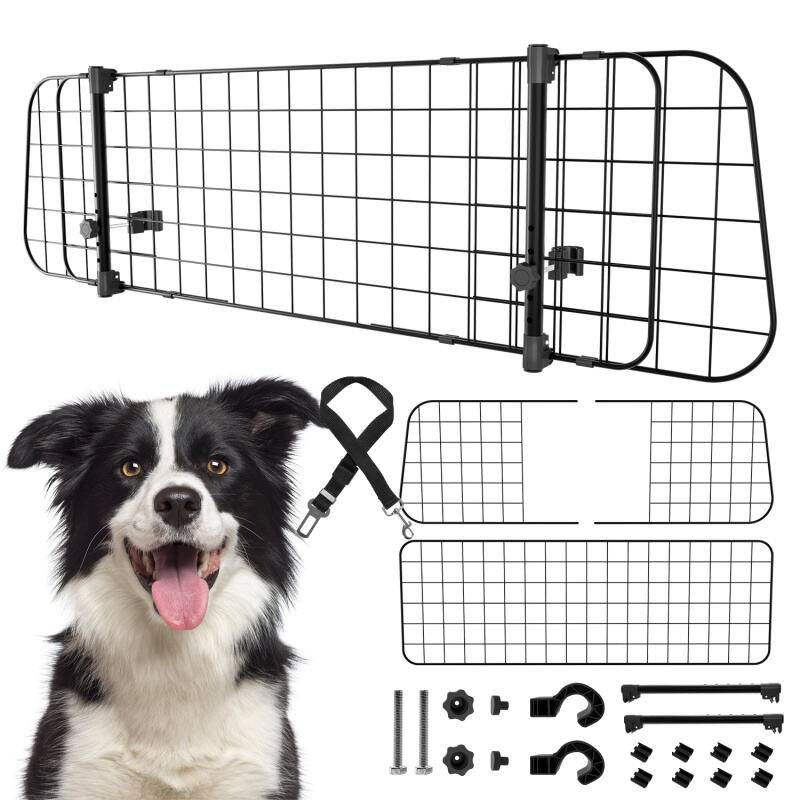 hundegitter auto Hundeschutzgitter Trenngitter Universal verstellbare Breite verstellbar von 90-145 cm