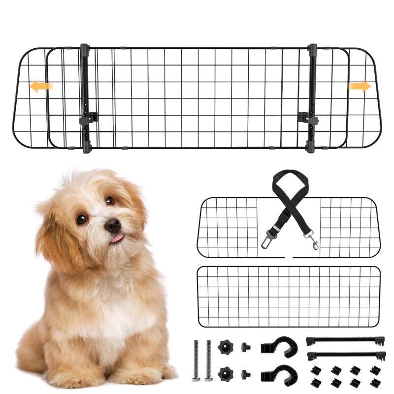 hundegitter auto Mit kleinen tieren funktioniert verstellbar von 90-145 cm Nimm 3 stacheldraht schwarz