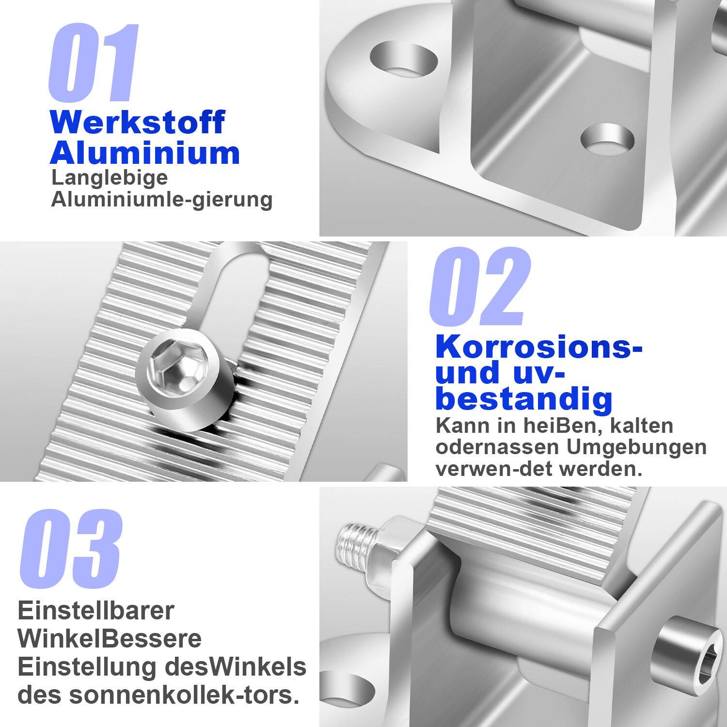 Halterung für Solarpanel Photovoltaik Solarmodul 0°- 60° Aufständerung
