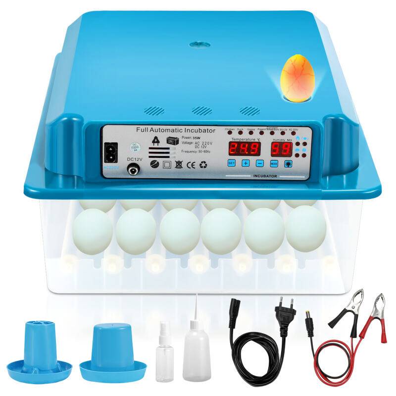Brutmaschine Brutautomat Brüter Digital Flächenbrüter Mit LED-Eierlicht für Hühnergans Ente Taube Wachtel Vogel 36 Eier Grün