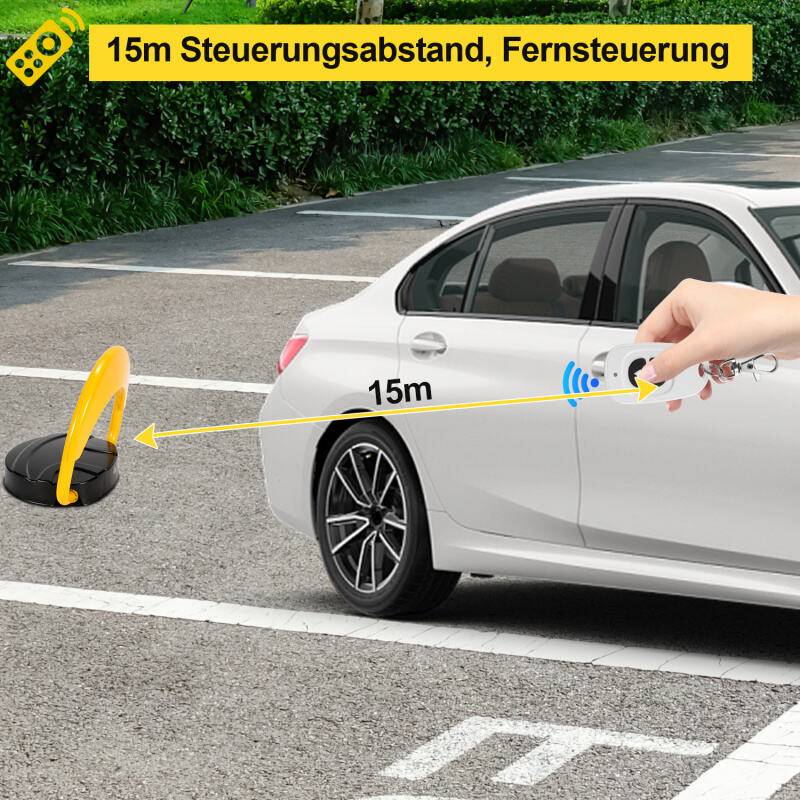 Parkplatzsperre Parksperre Klappbar Parkplatzbügel Absperrpfosten Fernbedienung