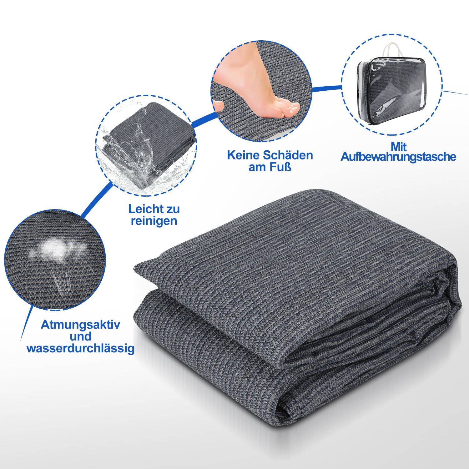 Outdoorteppich Vorzeltteppich Markisenteppich 250x500cm