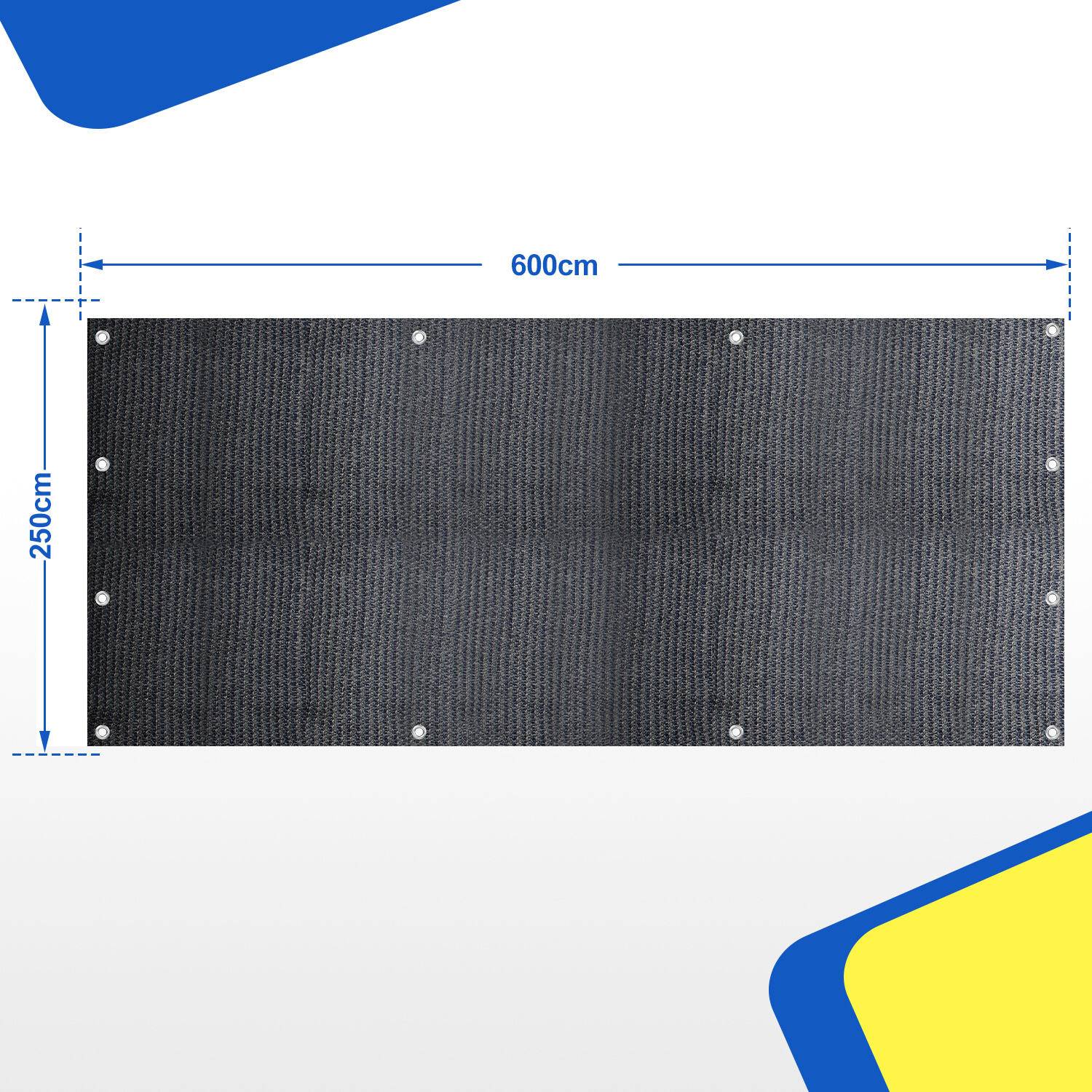 Vorzeltteppich Zeltteppich 2,5 x 6 m Zeltunterlage Outdoor Campingteppich Campingmatte Vorzeltboden HDPE Zeltboden für Zelt Wohnmobil 13 Heringe