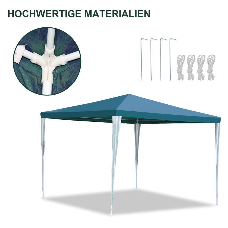 Pavillon Gartenzelt – Robustes, hochwertiges Partyzelt mit Pergola Blau 3x3m
