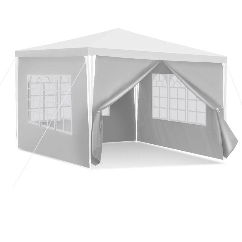 Pavillon Robustes Partyzelt – Eventzelt von hoher Qualität und Stabilität für Ihren Garten Weiß 3x3m