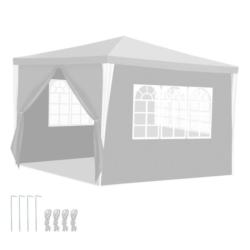 Pavillon Gartenzelt – Praktisches Strandzelt, einfache Montage mit Easy-Klett, ideal für Partys Weiß 3x3m