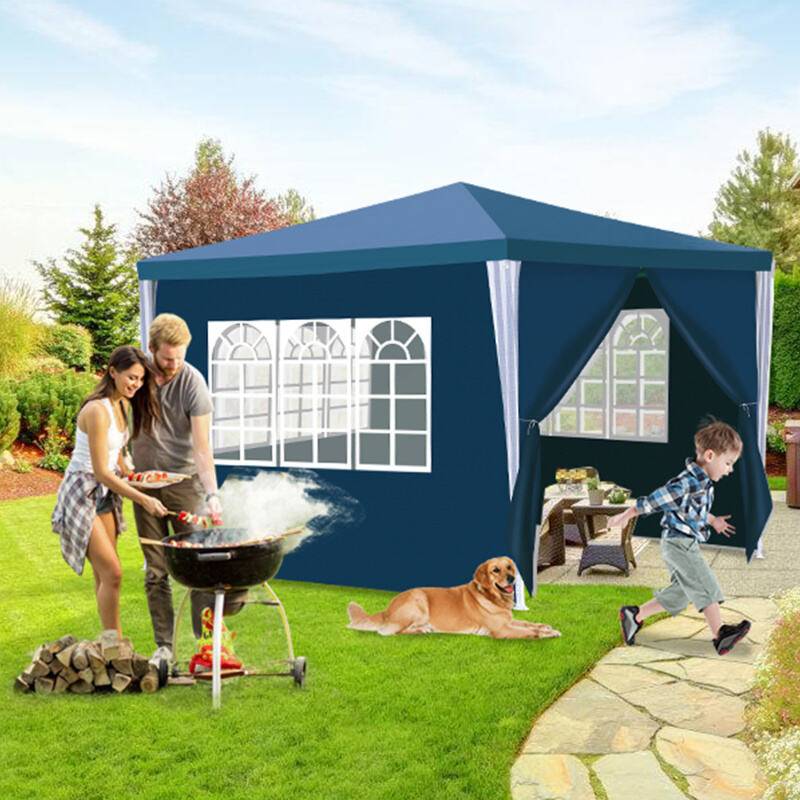Pavillon Gartenzelt – Gartenpavillon, Bierzelt für Märkte und Partys, ideal für Hochzeiten Blau 3x3m