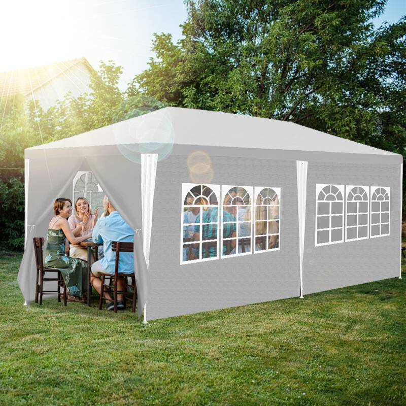 Pavillon Gartenzelt – Gartenpavillon, Bierzelt für Märkte und Partys, ideal für Hochzeiten Weiß 3x6m