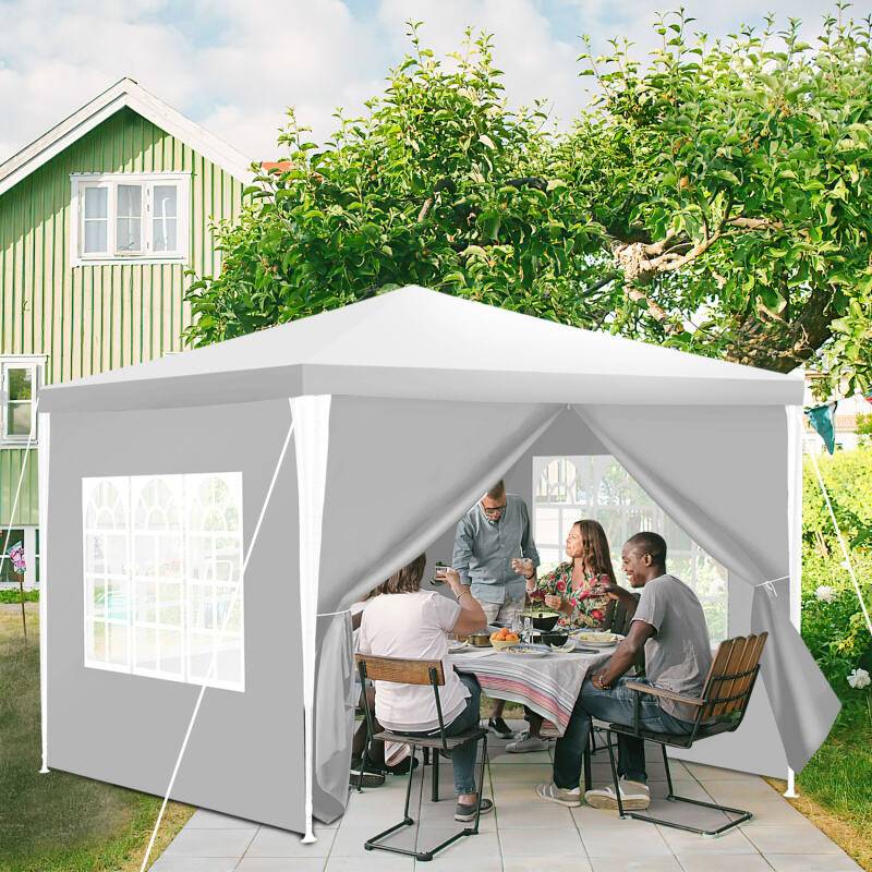 Pavillon Gartenzelt – Robustes, hochwertiges Partyzelt mit Pergola Weiß 3x3m