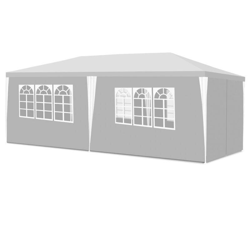 Pavillon Gartenzelt – Robustes, hochwertiges Partyzelt mit Pergola Weiß 3x6m