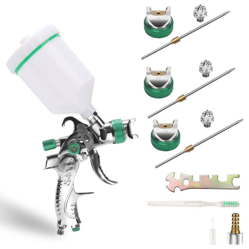 HVLP Lackierpistole 0.35Mpa 100 ml/min 600ml Profi Spritzpistole auf autos, schiffe und möbel 3 Stück