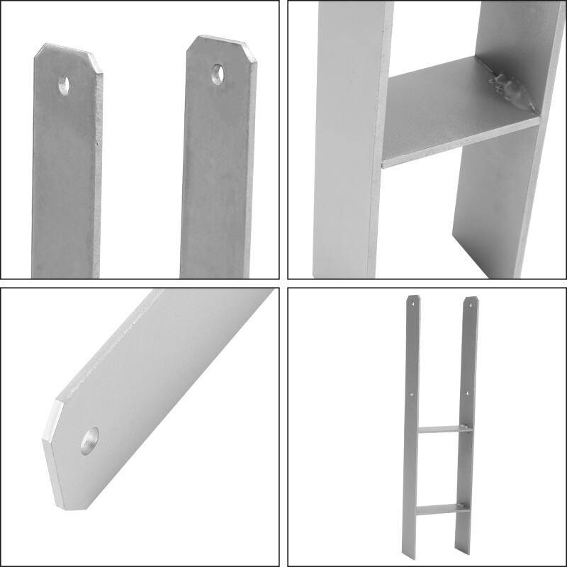 4x Pfostenanker Pfostenschuhe Pfostenträger H-Träger Pfostenanker Materialstärke 4.75 mm Zum Einbetonieren 141MM