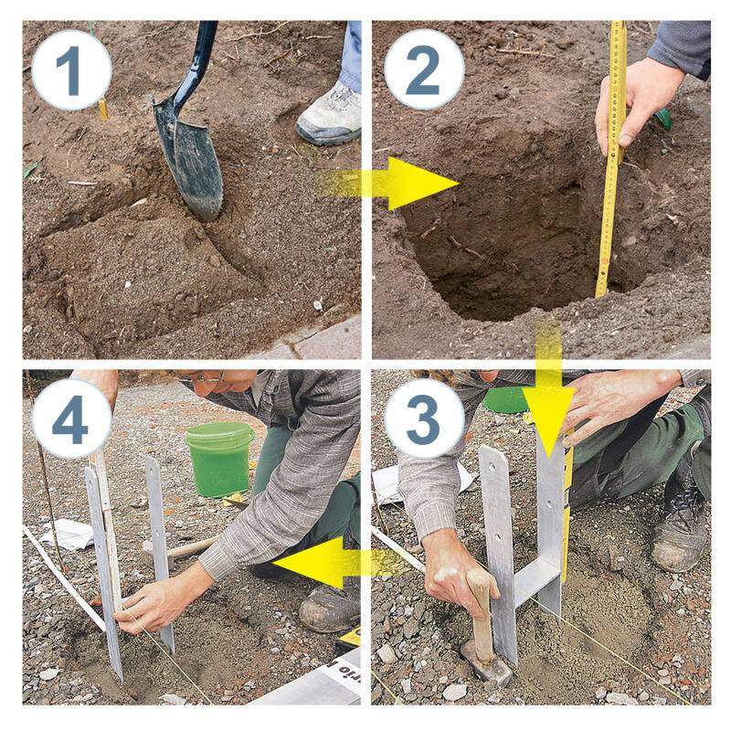 6x Pfostenanker ergolen Pergolen Stützenfuß Zaunträger Anker für Carports Pfahlbauten Wildtürme Zäune Pergola 101MM