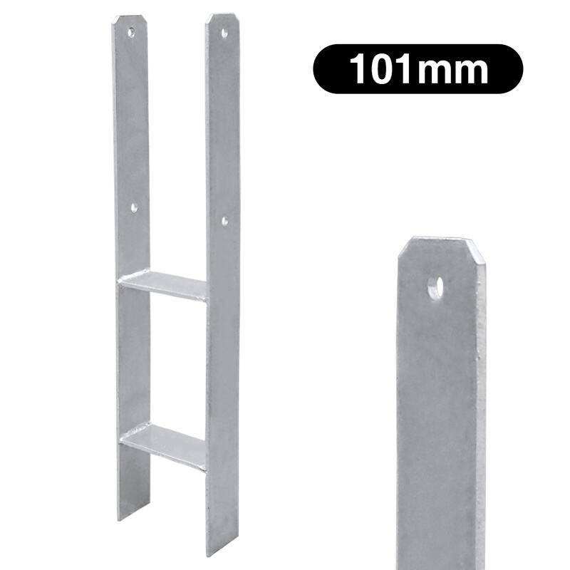 2x Pfostenanker H-Träger Pfostenanker Vierkantholzpfosten fuer Pfosten Pfostenschuhe Langlebig Pfosten fur Carport 101MM