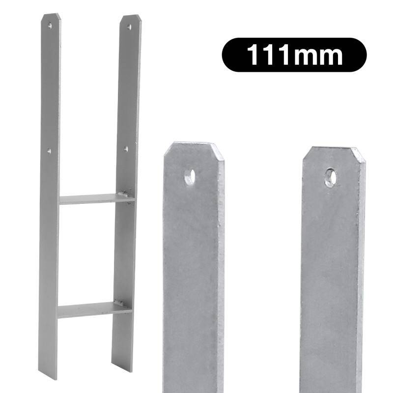 2x Pfostenanker H-Träger Pfostenanker Vierkantholzpfosten fuer Pfosten Pfostenschuhe Langlebig Pfosten fur Carport 111MM
