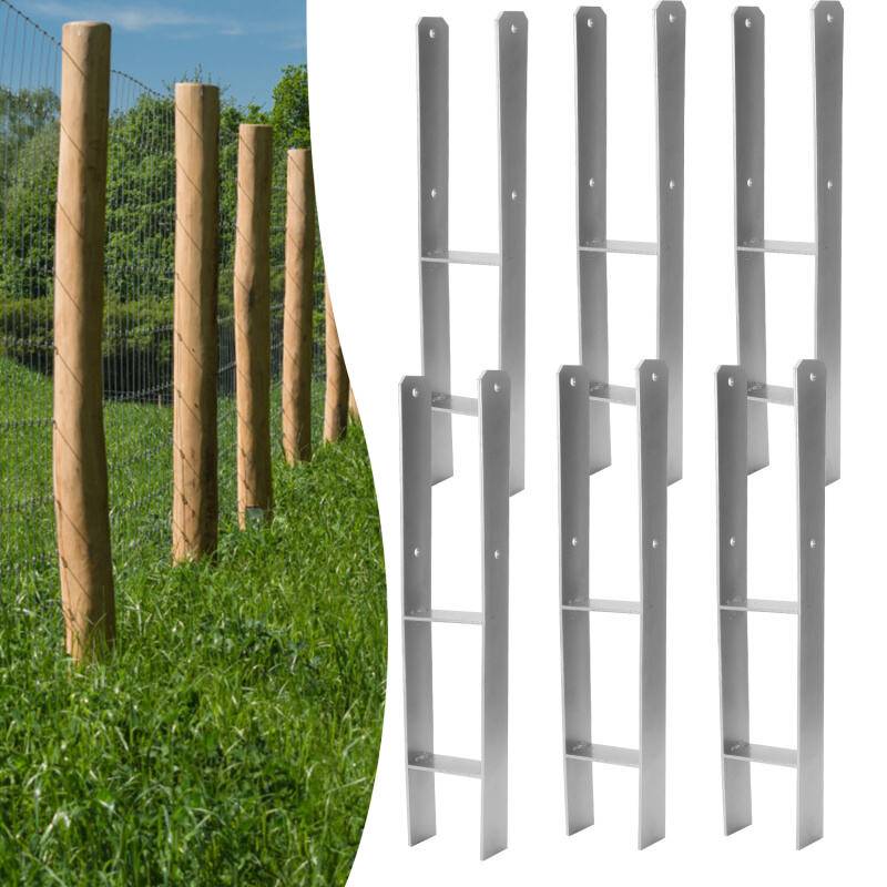 6x Pfostenanker ergolen Pergolen Stützenfuß Zaunträger Anker für Carports Pfahlbauten Wildtürme Zäune Pergola 141MM