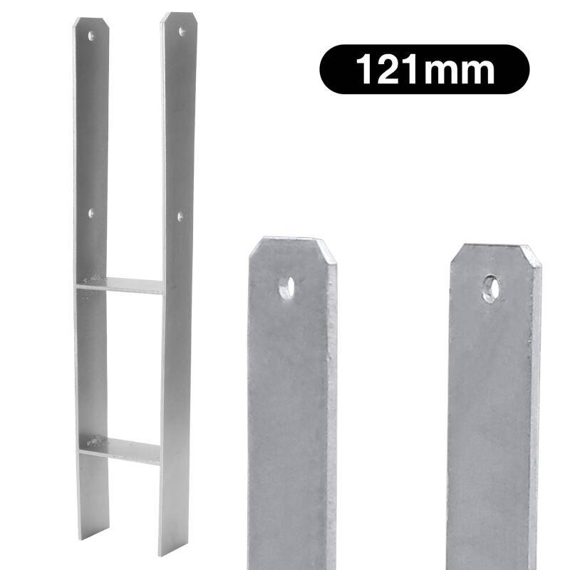 Pfostenanker Pfostenschuhe Materialstärke 4.75 mm Pfostenhalter H-Träger Pfostenanker 121MM 2 Stück
