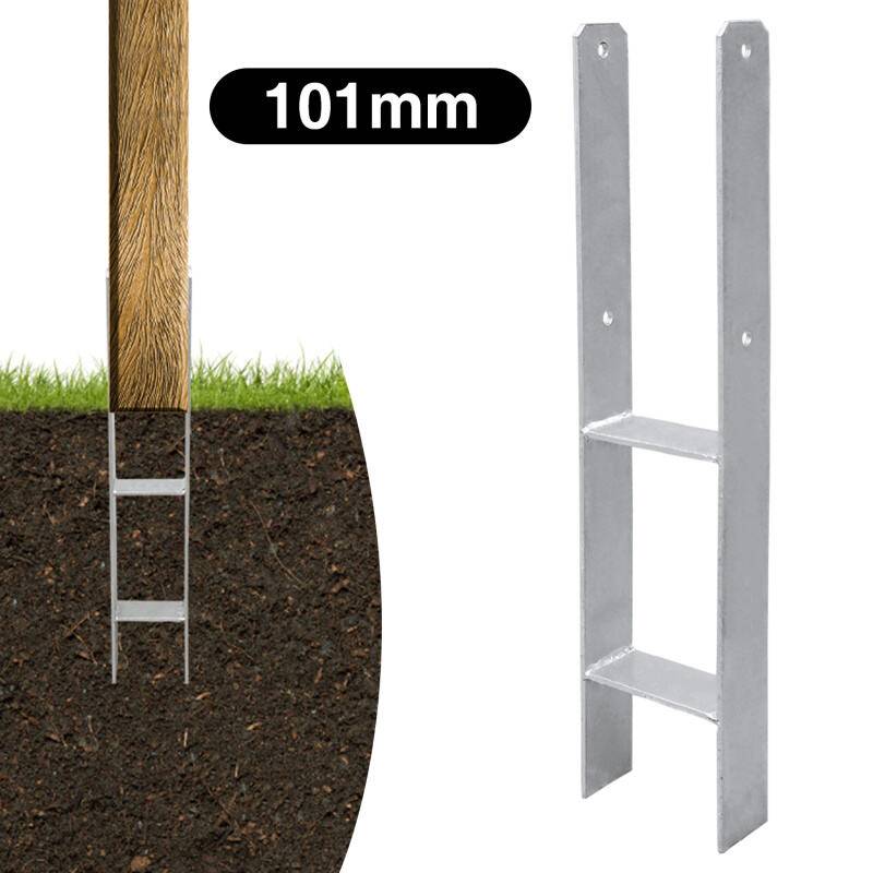 Pfostenanker Pfostenschuhe Langlebig Pfosten Pfostenträger Zum Einbetonieren Materialstärke 4.75 mm Vierkantholzpfosten fuer Pfosten 2x 101MM