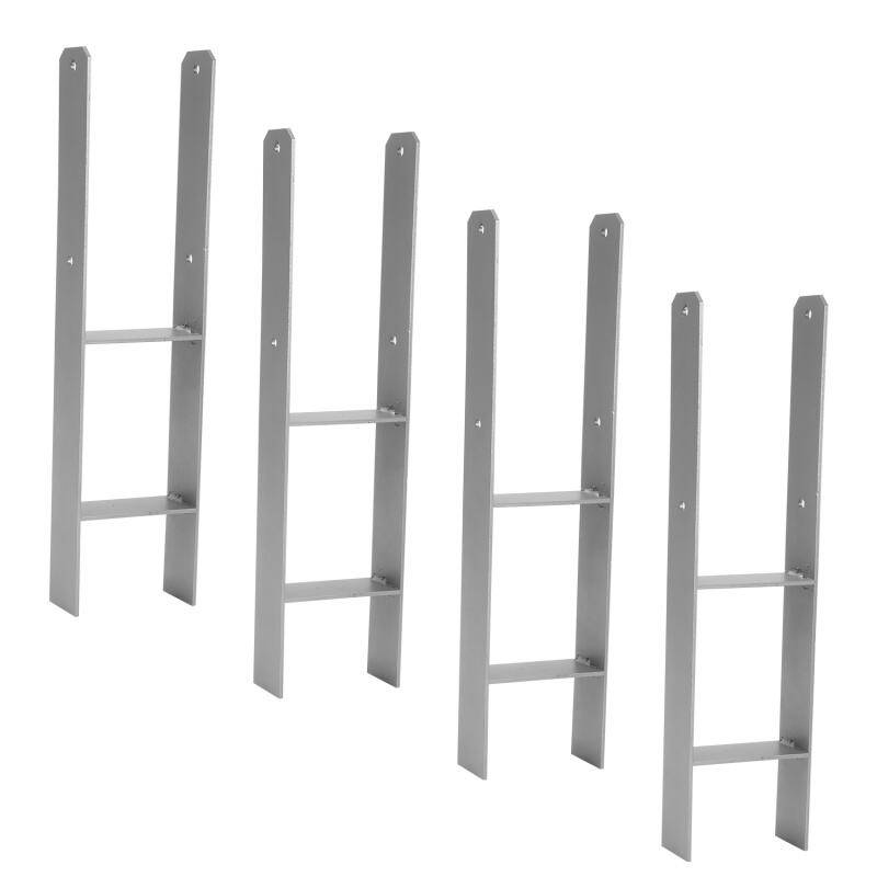 Pfostenanker Pfostenschuhe Langlebig Pfosten Pfostenträger Zum Einbetonieren Materialstärke 4.75 mm Vierkantholzpfosten fuer Pfosten 4x 91MM