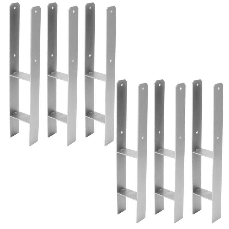 Pfostenanker Pfostenschuhe Langlebig Pfosten Pfostenträger Zum Einbetonieren Materialstärke 4.75 mm Vierkantholzpfosten fuer Pfosten 6x 111MM