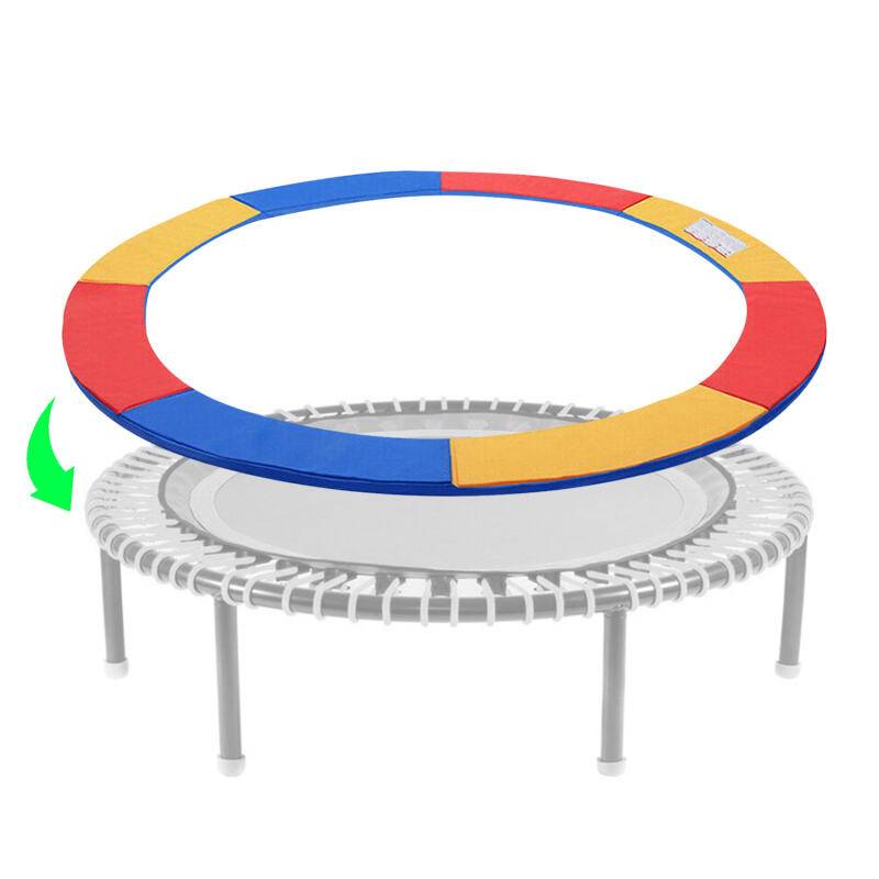 Trampolin Randabdeckung 28cm breit 100% UV-beständig Reißfest Wetterbeständig Universell Federabdeckung Randschutz, Bunt,Größe:Ø 244cm
