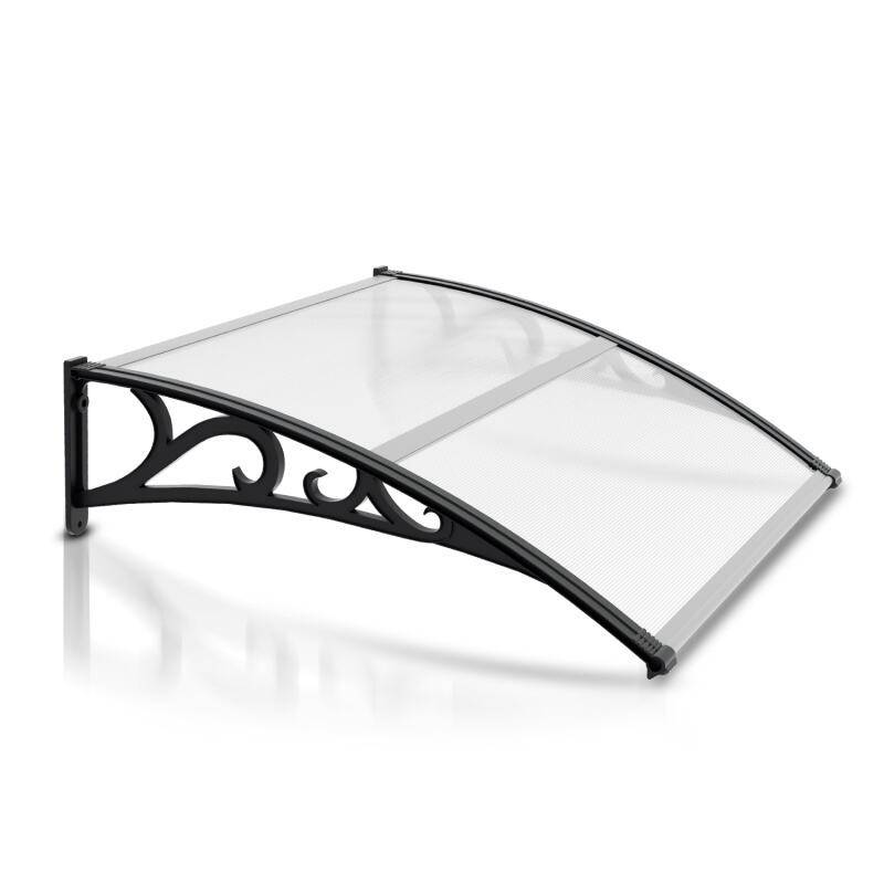 Vordach Überdachung Pultvordach Haus Türvordach Haustürvordach Transparent 100x120CM