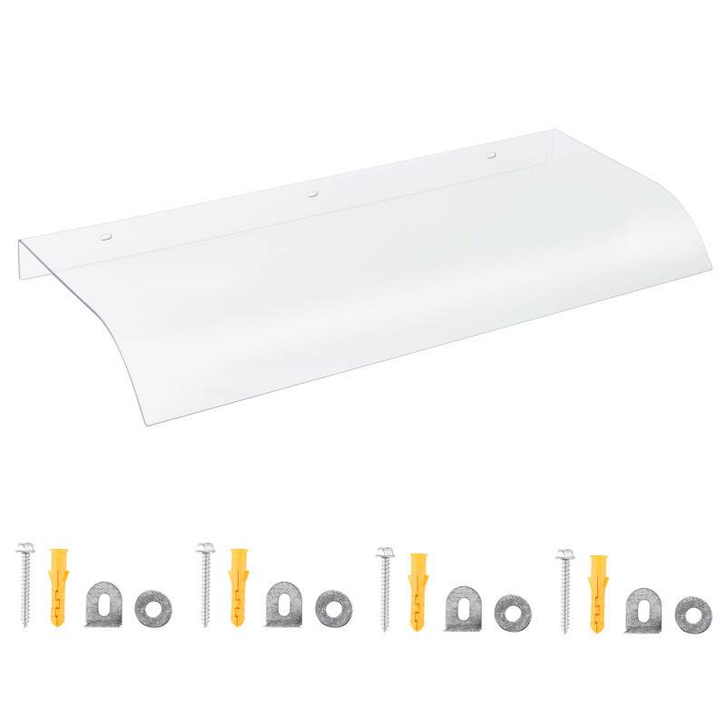 Vordach Haustür für Haustür und Terrasse Transparent 40x80cm Außenwandmontage