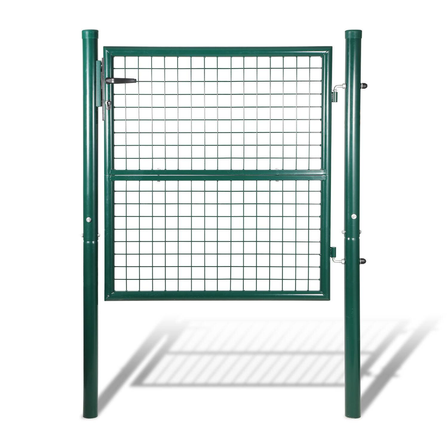 Gartentor Gartentür Zauntür Zauntor Gartenpforte Pforte Gartenzaun Tor verzinkter Stahl Hoftür Garten 100x100CM Grün