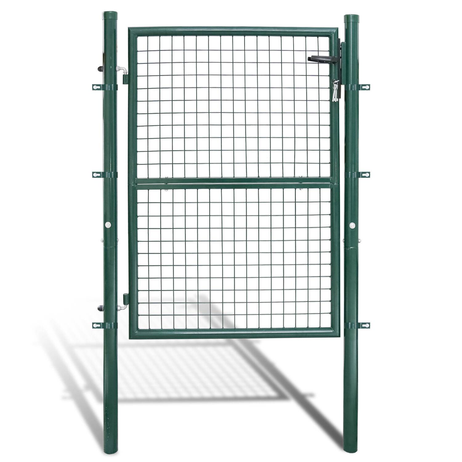 Gartentor Gartentür Zauntür Zauntor Gartenpforte Pforte Gartenzaun Tor verzinkter Stahl Hoftür Garten 150x100CM Grün