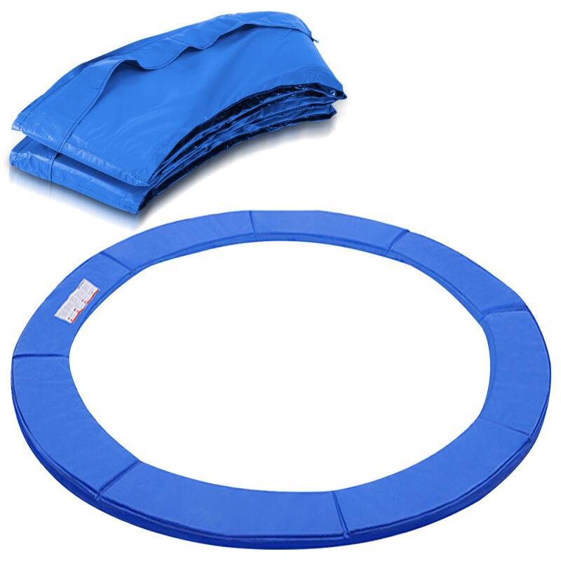 Trampolin Randabdeckung Ø 244cm Blau, Reißfest & UV-resistent, Ersatz Federabdeckung, Rahmenpolster, Schutzpolster für Gartentrampoline