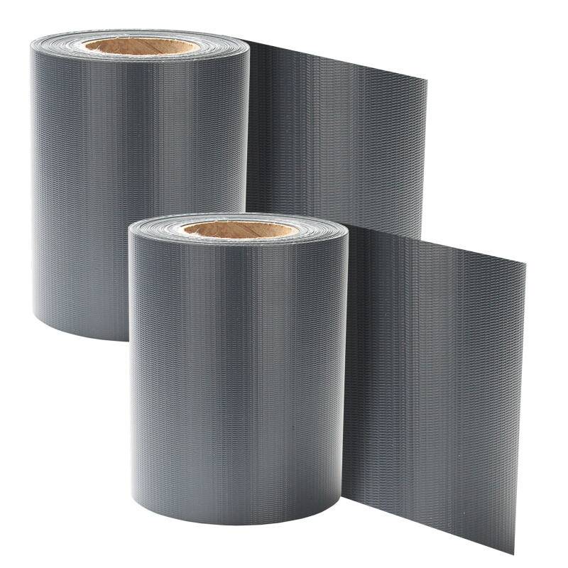 Sichtschutzstreifen Verschiedene Doppelstabmatten PVC Zaun Folie Gartenzaun Reflexionsarm mit Clips 2 Rollen á 70m x 19cm Anthrazit