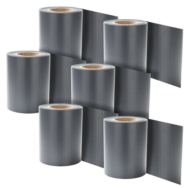 Sichtschutzstreifen Zaun Folie Blickdicht Dick PVC Doppelseitiger Druck Sonnenschutz Sichtschutzfolie 6 Rollen á 35m x 19cm Anthrazit