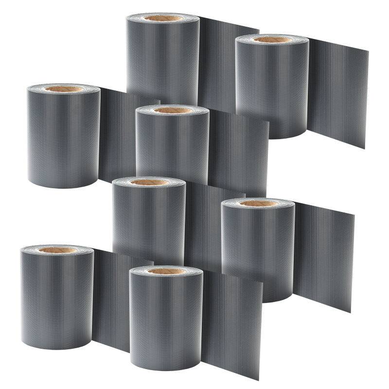 Sichtschutzstreifen Zaun Folie Blickdicht Dick PVC Doppelseitiger Reflexionsarm Sonnenschutz Sichtschutzfolie 8 Rollen á 70m x 19cm Anthrazit