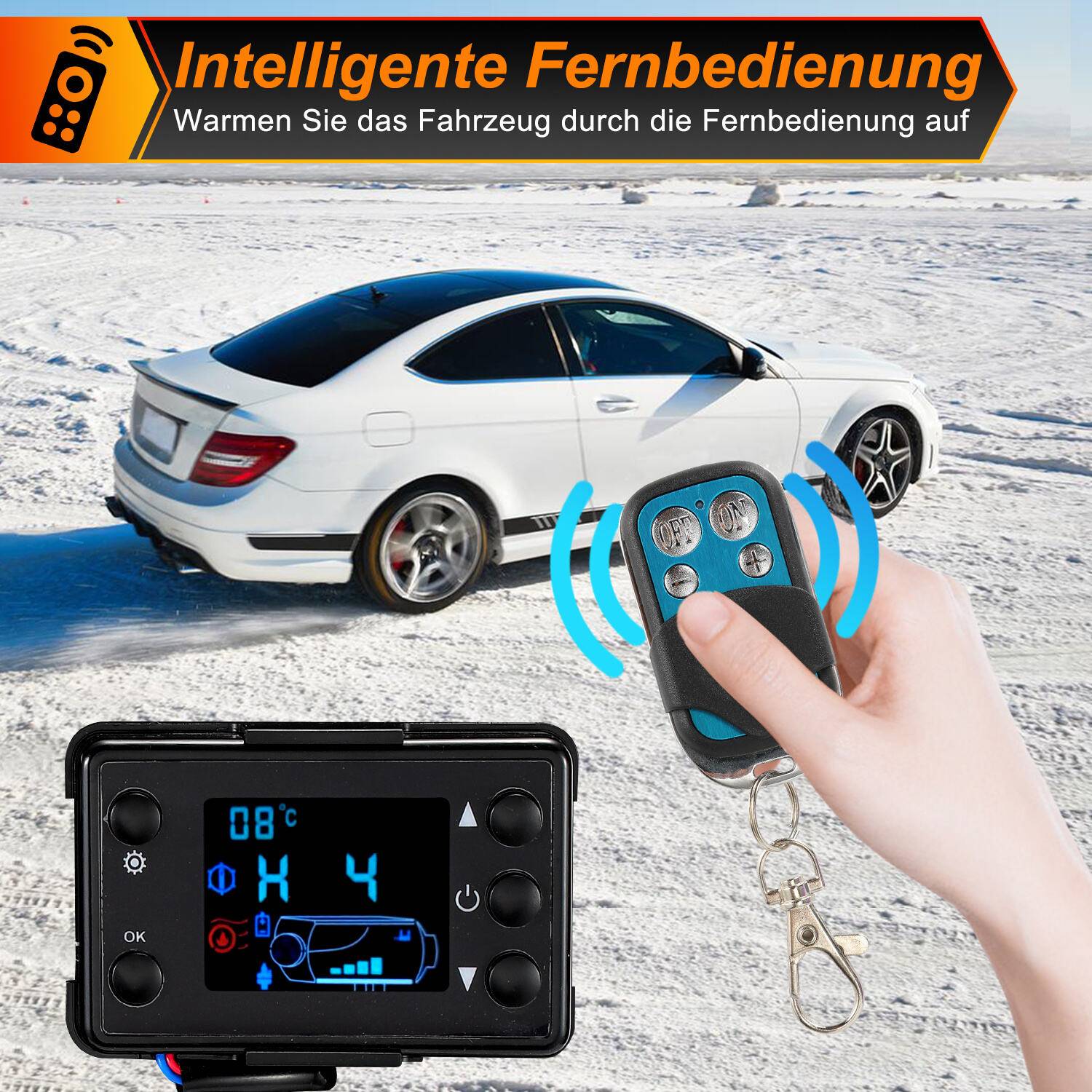 12V 8KW Air Diesel Standheizung Integration LCD Diesel Luftheizung PKW Heizung mit Fernbedienung