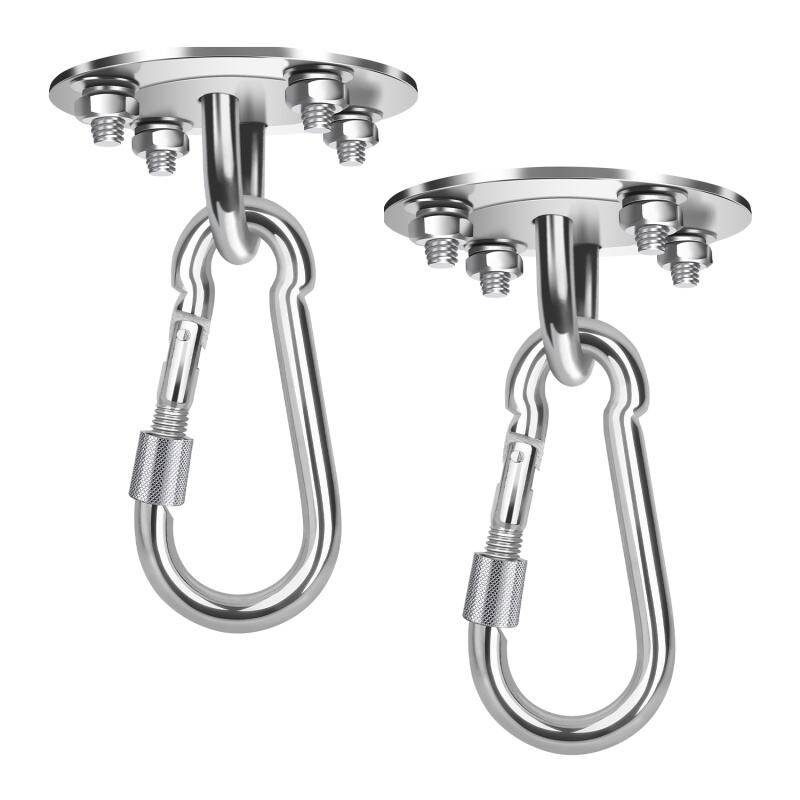 2x Deckenhaken Hängesessel Premium Edelstahl 500kg Kapazität Deckenhaken für Hängesessel, Hängelampe, Hängematte Boxsack, Schaukel