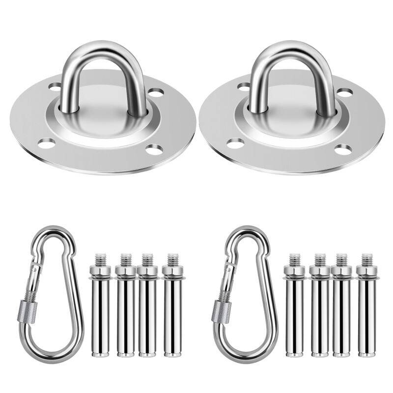 2x Deckenhaken Schaukel Hängematte Deckenhalterung Befestigung für Hängesessel Hängematte Hängelampe Boxsack Trainer Yogatuch Hängesessel Premiu