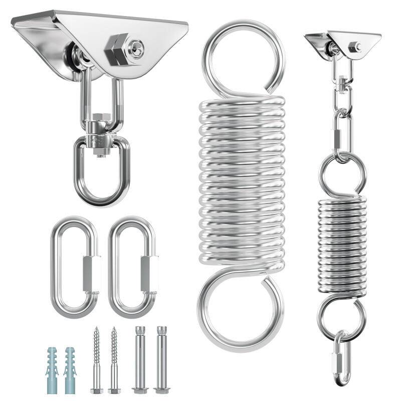 Deckenhaken 360° Hängesessel, Premium Verdicken Edelstahl schwerlasthaken, deckenhaken schwerlast 400kg Traglast, Perfekt als boxsack Halterung, hä