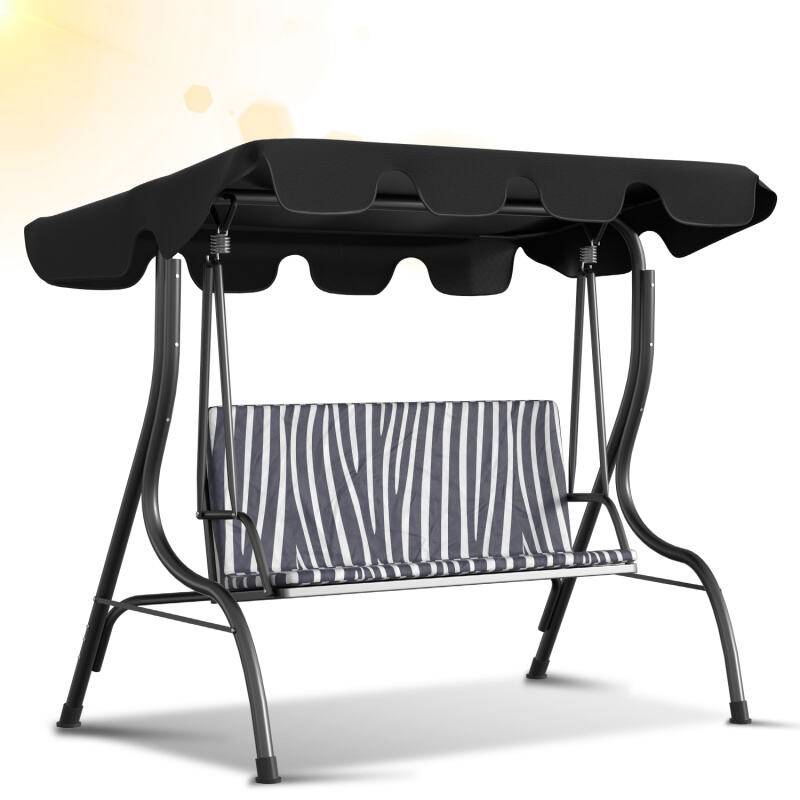 Sonnendach ersatzdach Garten Baldachin Hollywoodschaukel Sonnenschirm Ersatzbezug UV-Schutz Plane Anthrazit 210x145cm