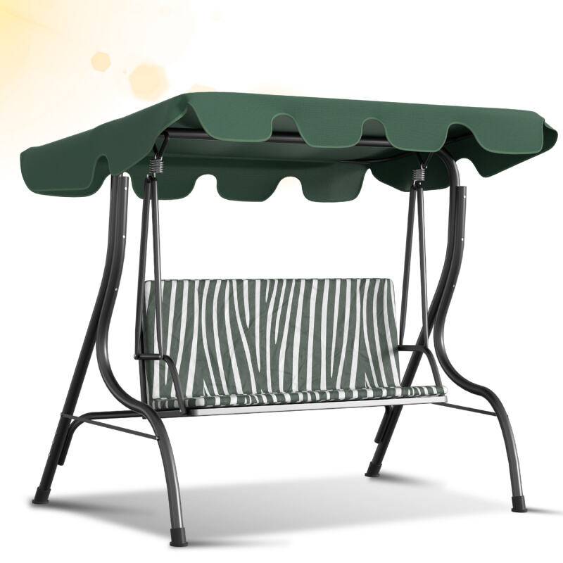 Sonnendach ersatzdach Garten Baldachin Hollywoodschaukel Sonnenschirm Ersatzbezug UV-Schutz Plane Grün 210x145cm