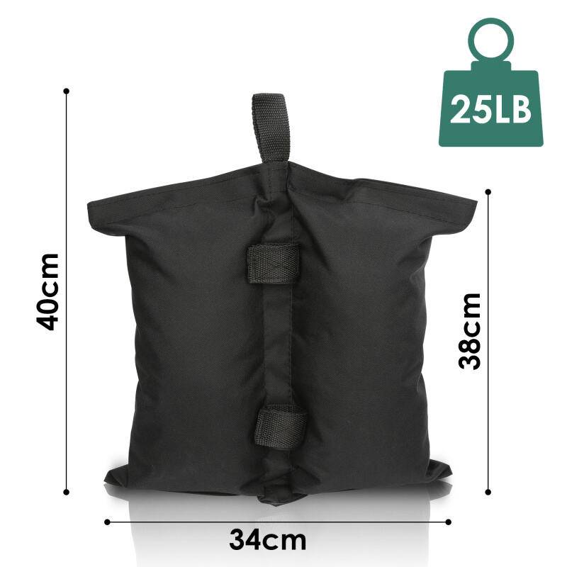 4X Pavillon Sandsäcke schwarz Standfuß Gewichte Set Für Zelt Faltpavillon Halterung Party robust Waterproof Outdoor-Sandsack gewichtete Füße