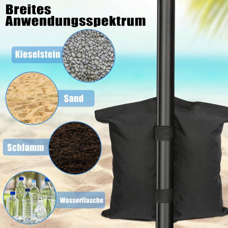 4X Pavillon Sandsäcke Outdoor-Sandsack Standfuß Gewichte Set schwarz Für Zelt Faltpavillon Halterung Party robust Waterproof