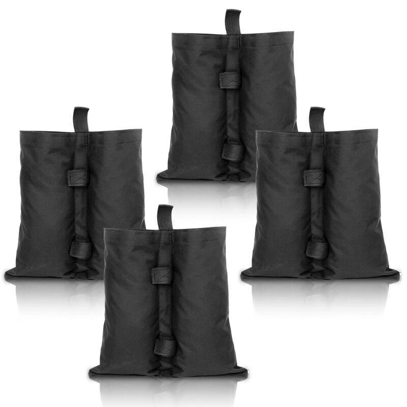 4X Pavillon Sandsäcke Standfuß Gewichte Set schwarz Für Zelt Faltpavillon Halterung Party robust Waterproof Outdoor-Sandsack