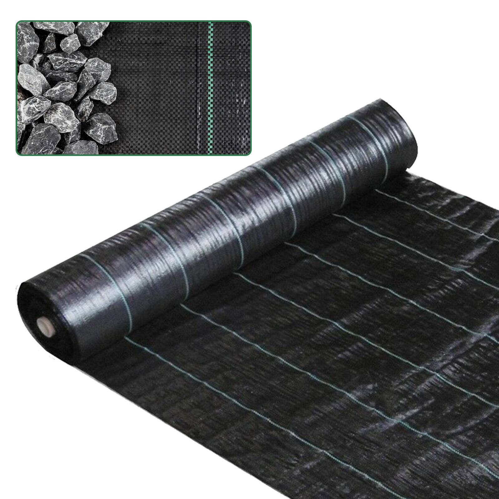 Unkrautvlies Gartenvlies 1m x 10m, 90g/m², Pflanzenschutz, wasserdurchlässig, UV-beständig, Schutz vor Wurzeln und Würmern, Unkrautfolie, Schwarz