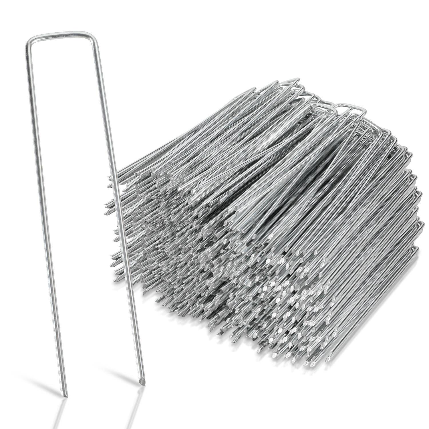 Anti-Rost Heringe 300er Set, Erdanker Bodenanker 150x25mm Zelthering Zeltnagel Erdnagel, Ø2.8mm, für Vliese, Zäune, Zelte