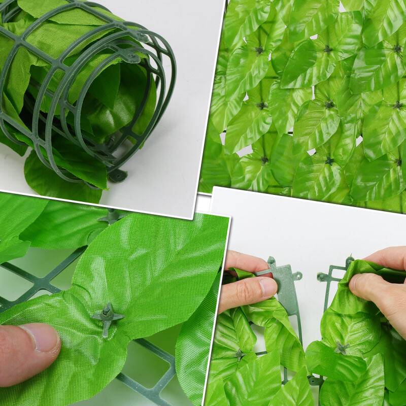 1*3M Sichtschutzhecke Windschutz Efeu Sichtschutz Balkonverkleidung Blätterzaun,Künstliche Hecke Sichtschutzhecke Pflanzen Hecke Wanddekoration,grü